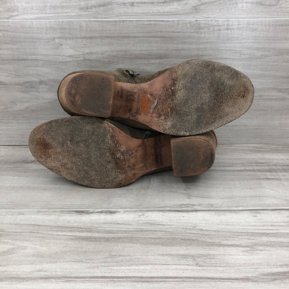 Madewell Booties Womens 6.5 Brenner Brown Suede Heeled Ankle Boots - Picture 10 of 11
